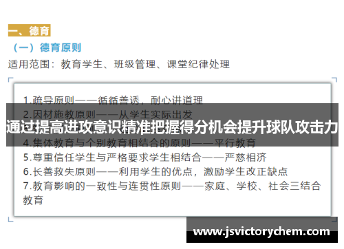 通过提高进攻意识精准把握得分机会提升球队攻击力